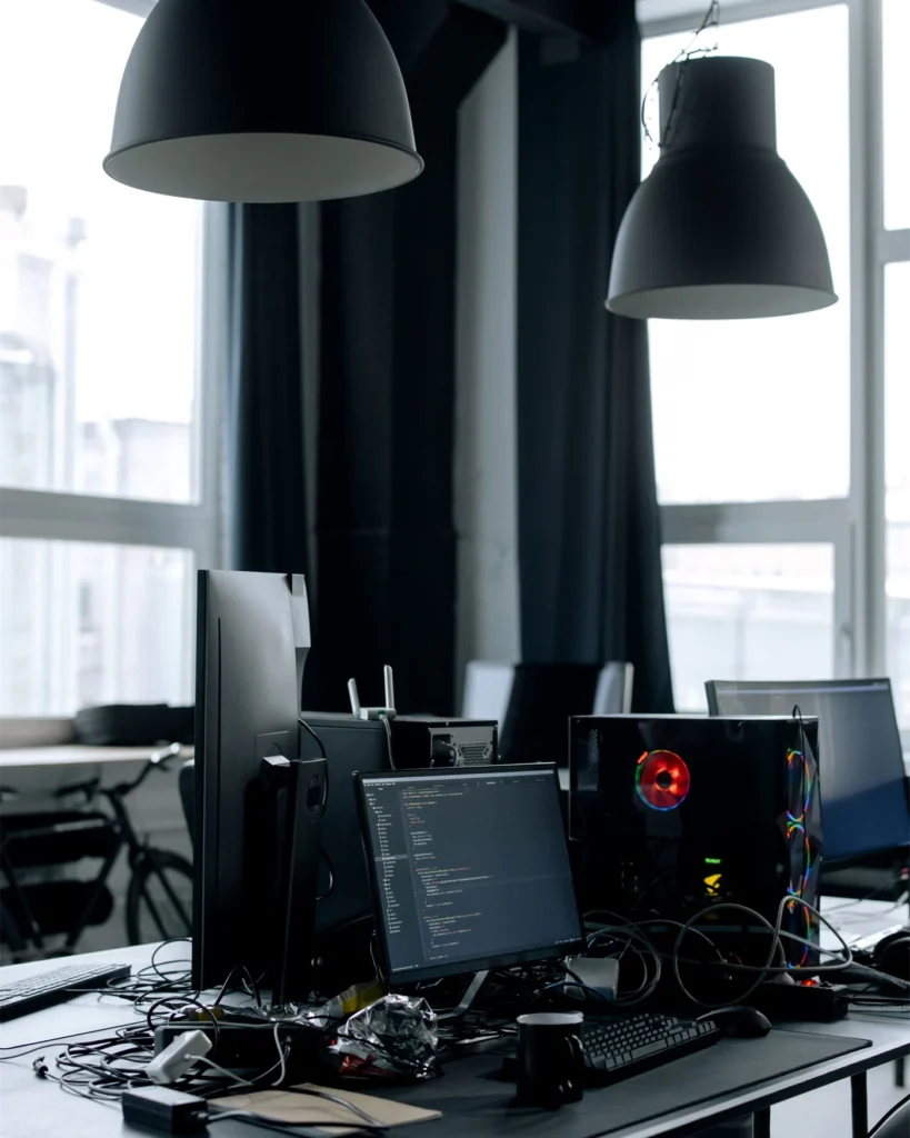 Workstations and hardware in a development studio