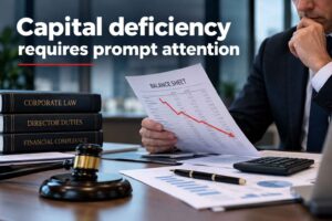 Capital deficiency requires prompt attention