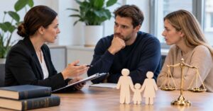 Hur inleds processen genom familjerätten och informationssamtal?