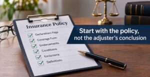 A Practical Guide to Insurance Policy Disputes 1 Start with the policy, not the adjuster’s conclusion