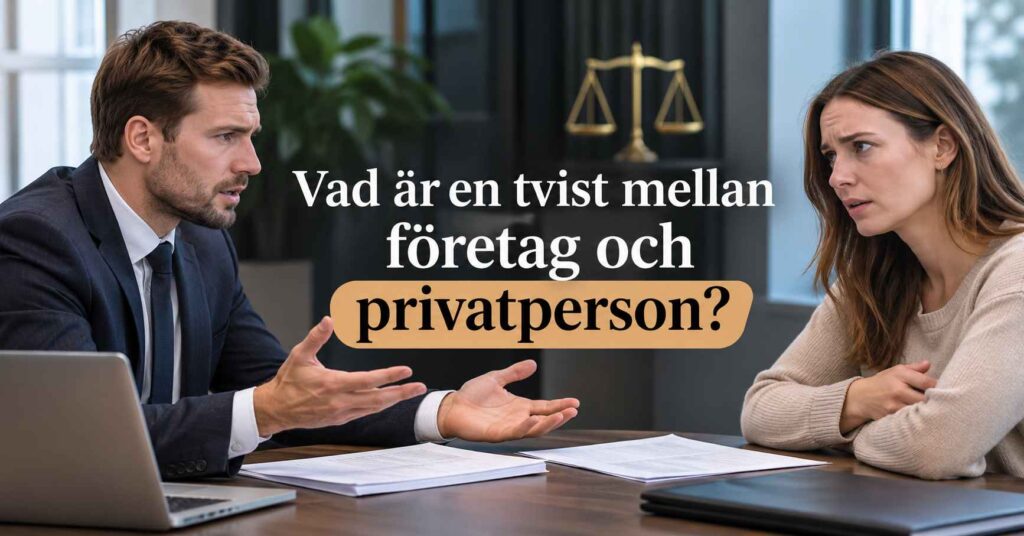 Vad är en tvist mellan företag och privatperson?