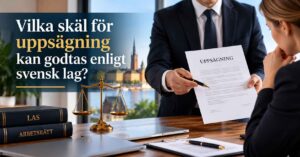 Vilka skäl för uppsägning kan godtas enligt svensk lag?