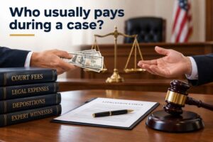Who usually pays during a case?